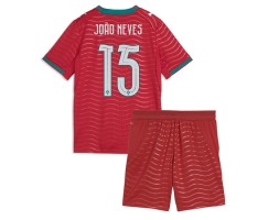 Portugal Joao Neves #15 Replika Hemmatröja Barn VM 2026 Kortärmad (+ Korta byxor)